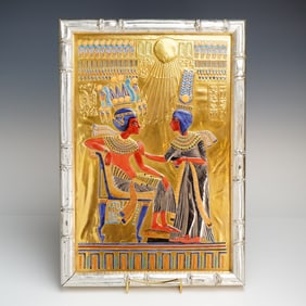 Boehm USA Treasures of Tutankhamun Golden Throne Relief Plaque