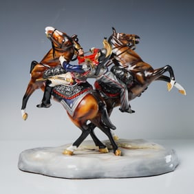 Michael Sutty Porcelain Tableau Figurine, Capt Kelly of Waterloo