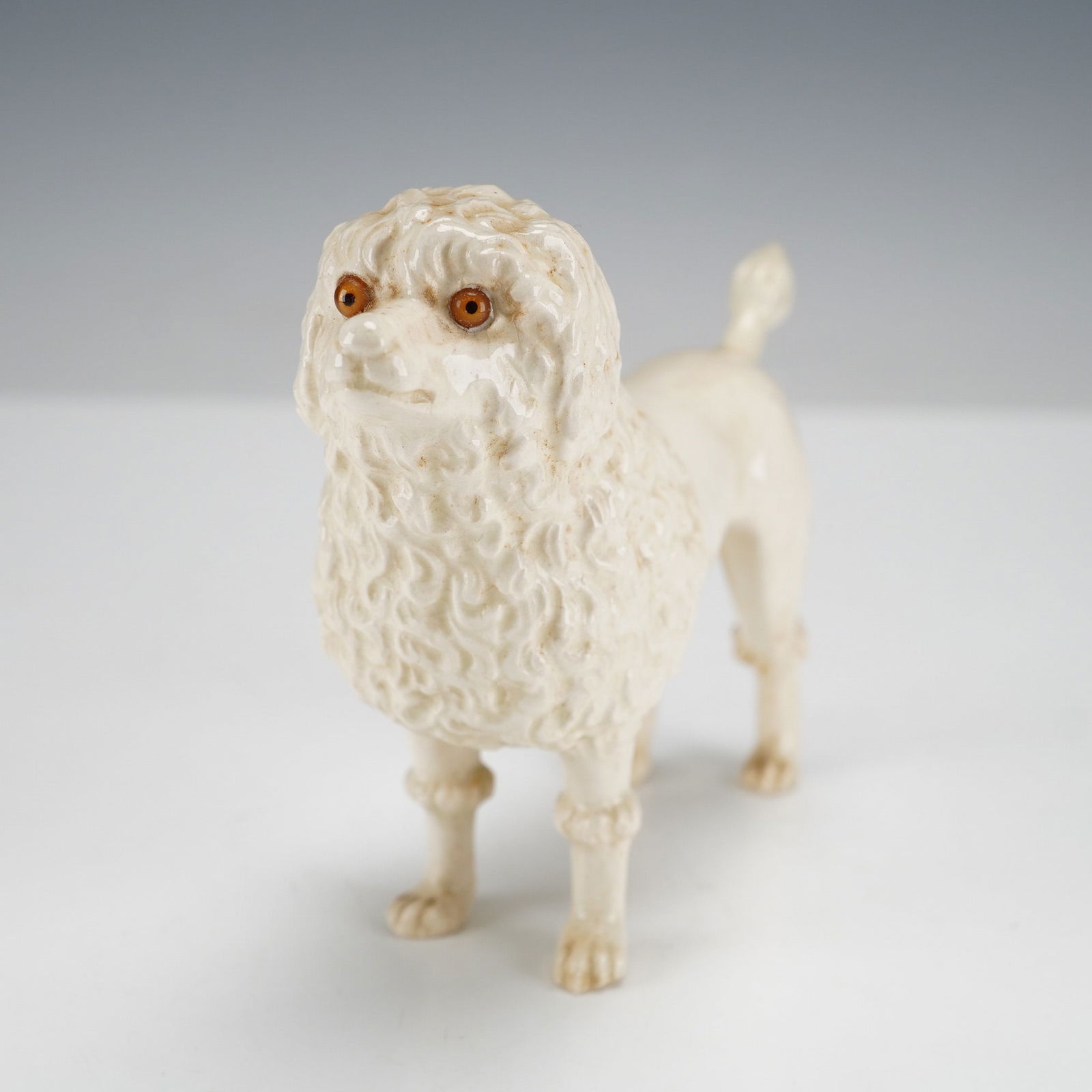 A Wedgwood Off-White Porcelain Poodle Figurine by Ernest Light (1 of 4)