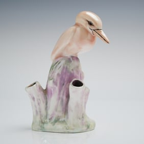 Royal Doulton Very Rare Experimental Lustre Spill Vase Kingfisher HN 875