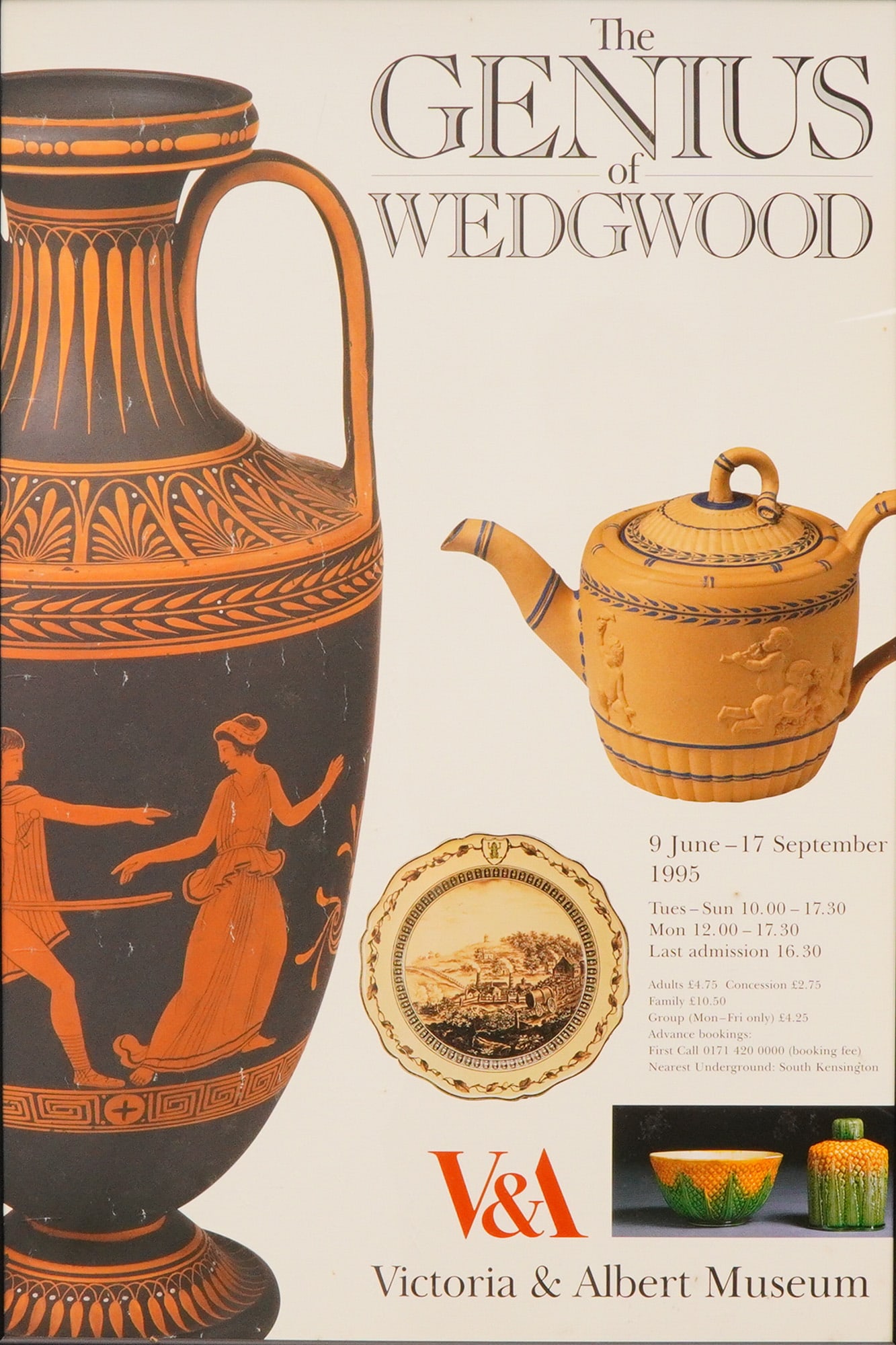 Framed Original Exhibition Poster The Genius of Wedgwood V&A Museum 1995 (1 of 7)