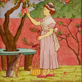 Josiah Wedgwood & Sons Etruria Months of the Year Series Tile, September