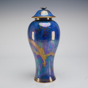 Wedgwood Fairyland Lustre Dragon Vase with Lid
