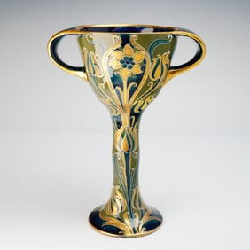 James Macintyre by William Moorcroft Green & Gold Florian Ware Goblet