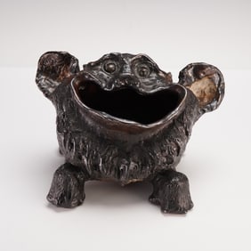Martin Brothers Potters Stoneware Grotesque Creature Spoon Warmer