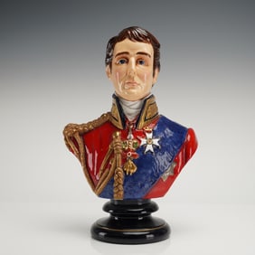 Michael Sutty Porcelain Bust of the Duke of Wellington 1815