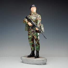 Michael Sutty Porcelain Sculpture, Royal Engineers 1987