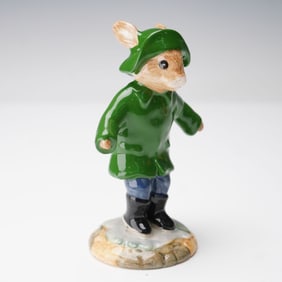 Royal Doulton Bunnykins Making Earth a Little Greener Figurine, Rainy Day