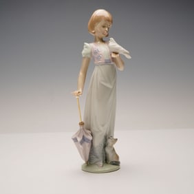 Lladro Porcelain Figurine, Summer Stroll 1007611