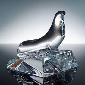 Baccarat Crystal Figurine, Seal