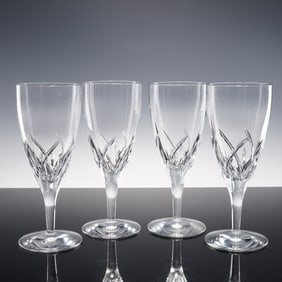 4pc Waterford Crystal Water Goblets, Merrill