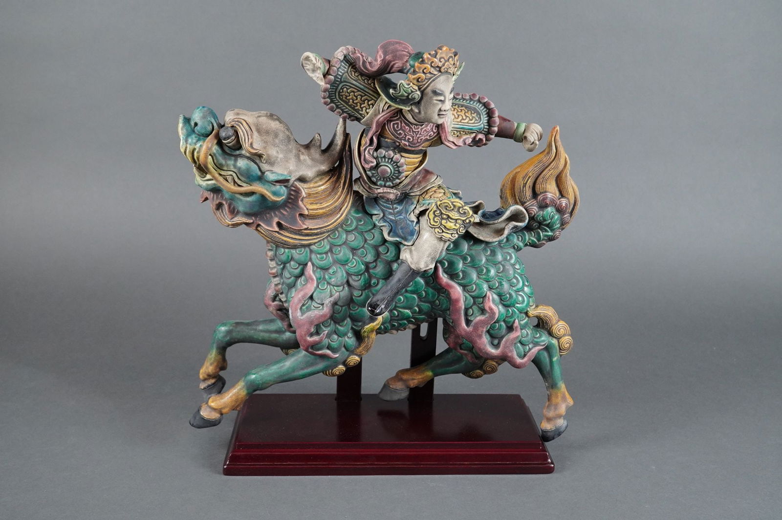 Antique Chinese Sancai-Glazed Architectural Ceramic Roof Tile Sculpture (1 of 4)