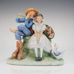 Gorham Figurine Inspired by Norman Rockwell, Sweet Song So Young