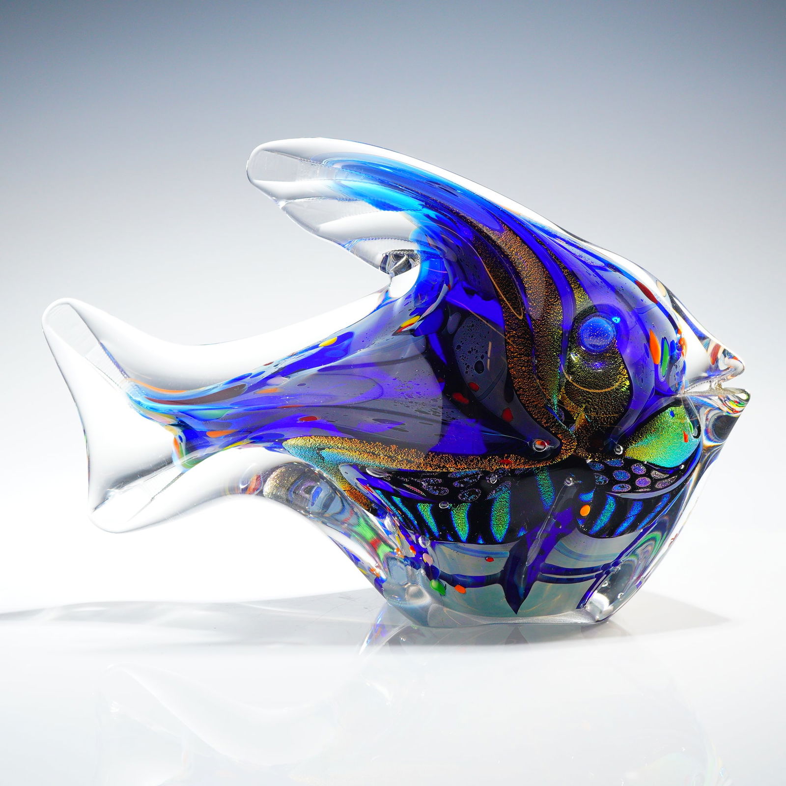Rollin Karg Signed Hand-blown Art Glass Tropical Fish Sculpture (1 of 5)