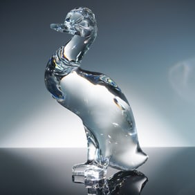 Baccarat Crystal Figurine, Duck
