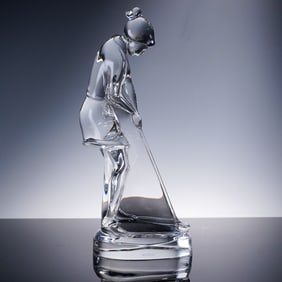 Baccarat Crystal Figurine, Female Golfer