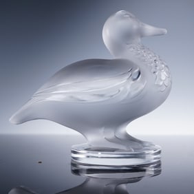Lalique Crystal Figurine, Duck
