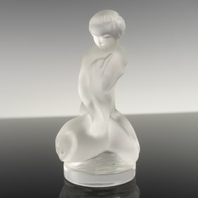Lalique Crystal Figurine, Leda and the Swan