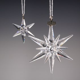2pc Swarovski Crystal Annual Edition Snowflake Ornaments