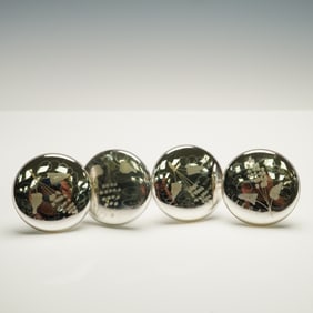 4pc Mercury Glass Grape Motif Curtain Tie Backs