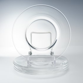 5pc Steuben Crystal Bread and Butter Plates