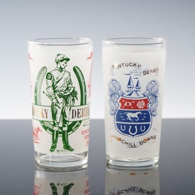 2pc Kentucky Derby Commemorative Glasses, Churchill Downs