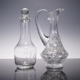 2pc Princess House Oil and Vinegar Crystal Cruets