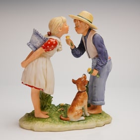Gorham Norman Rockwell Spring Beguiling Buttercup Bone China Figurine