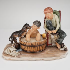 Gorham Porc. Fig. Winter - A Lickin Good Bath inspired by Norman Rockwell