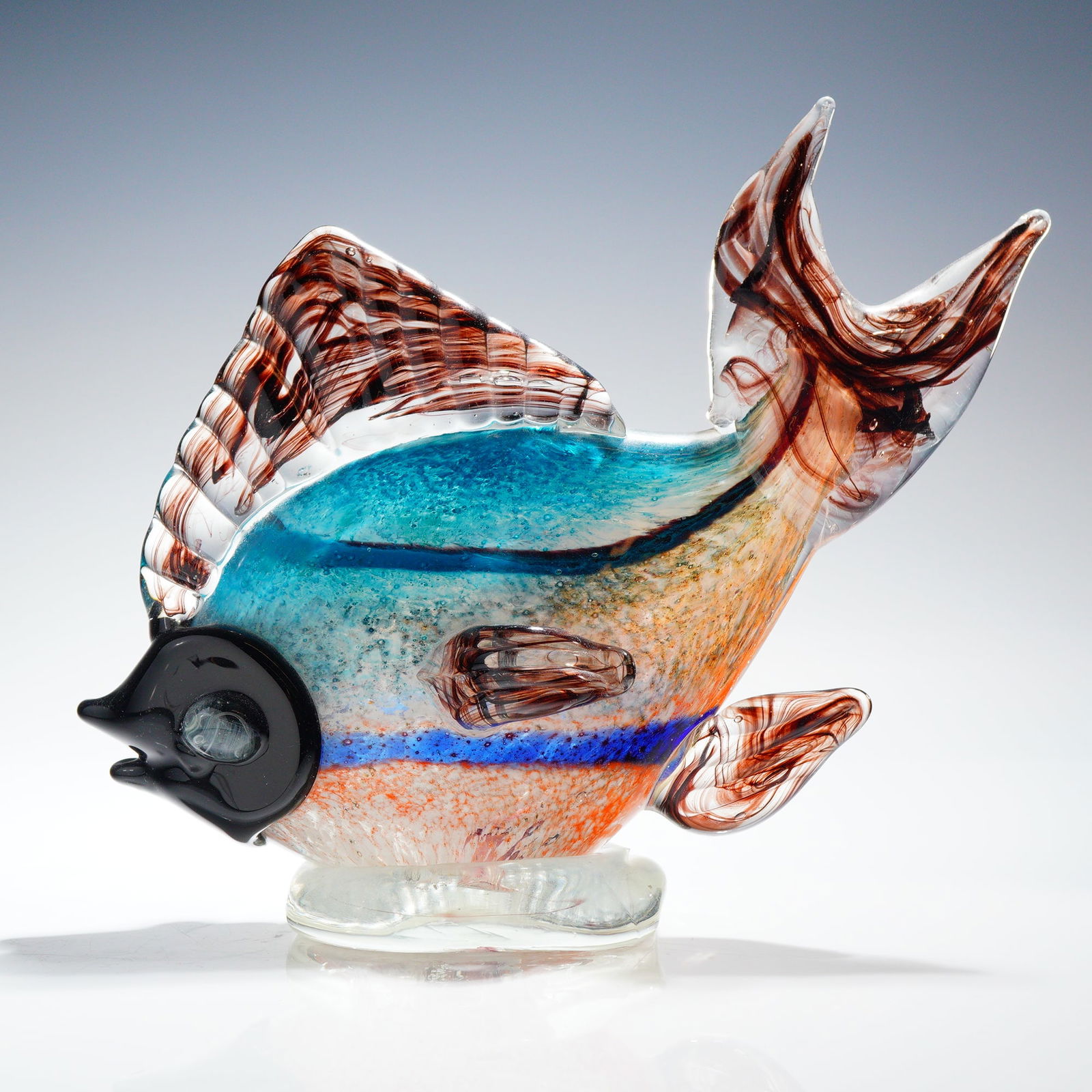 Hand Blown Art Glass Style Tropical Fish Sculpture (1 of 4)