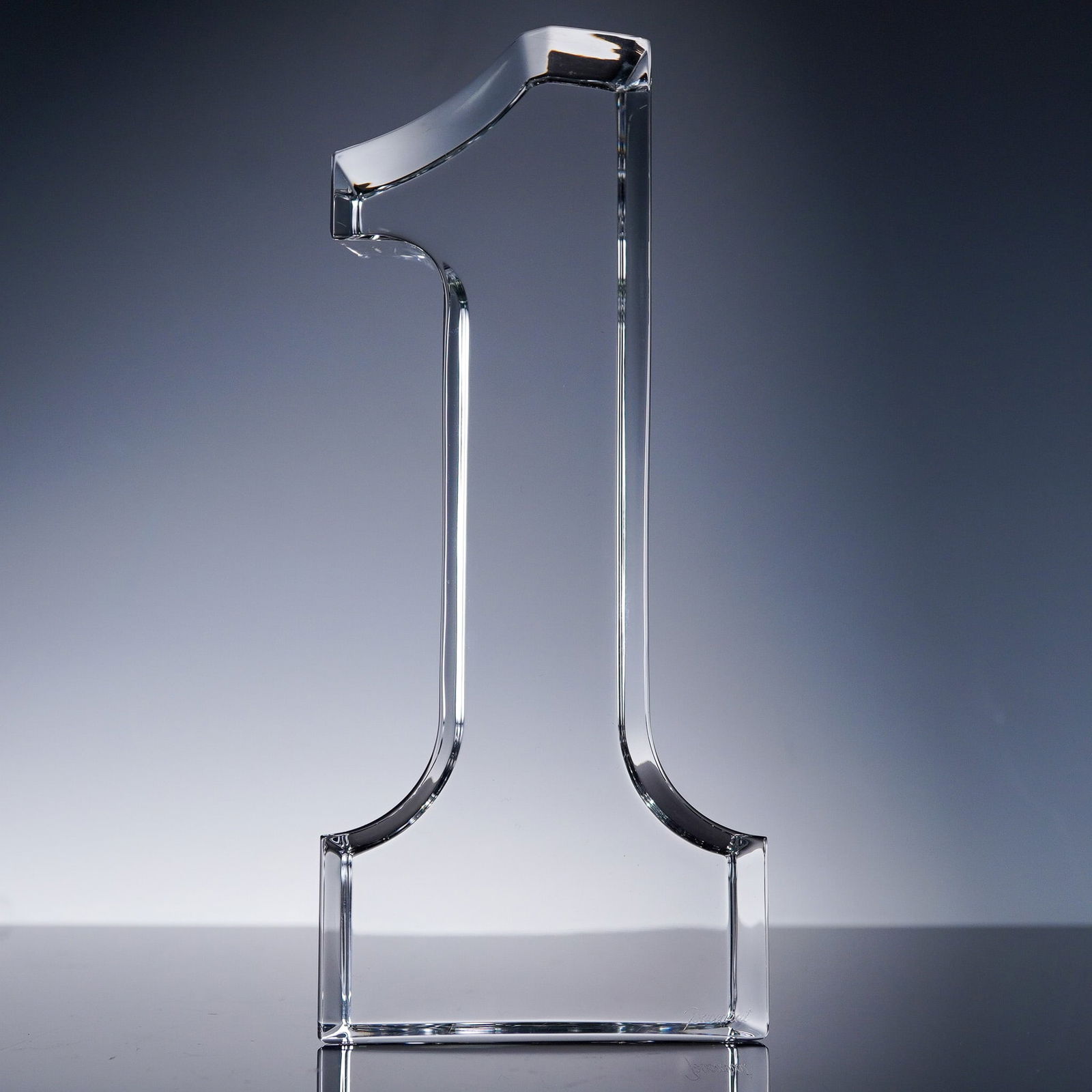 Baccarat Crystal Figurine, Number One (1 of 8)