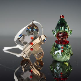 2pc Swarovski Crystal Ornament and Figurine Collection
