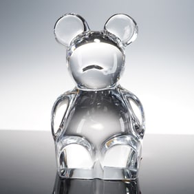 Orrefors Crystal Paperweight, Teddy Bear