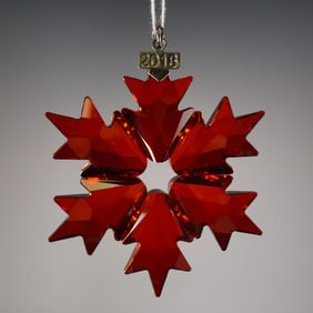 Swarovski Annual Edition 2018 Red Crystal Snowflake Ornament
