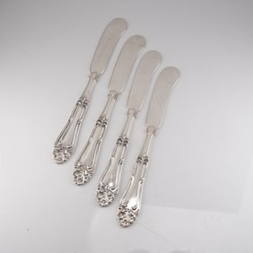 4 Amston Sterling Silver Master Butter Knives