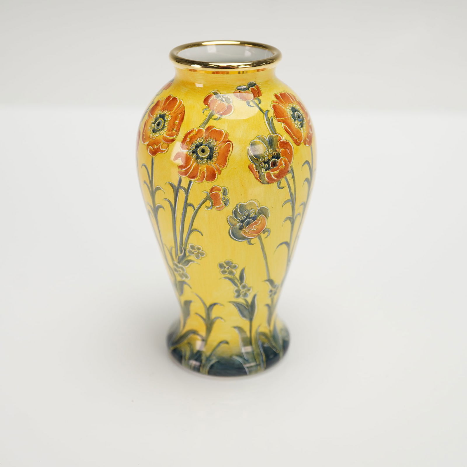 Moorcroft Yellow Poppy Limited Edition Baluster Shaped Enameled Mini Vase (1 of 4)