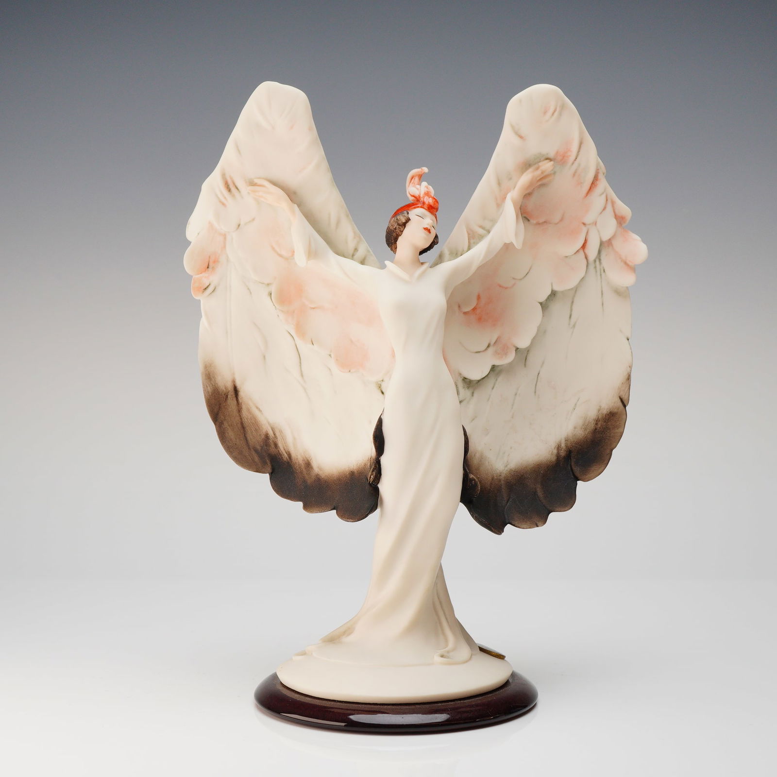 Giuseppe Armani Flamingo Dancer Figurine Model 1623C: A figural sculpture titled Flamingo Dancer, model number 1623C, designed by Giuseppe Armani for Florence Sculture d'Arte, dated 2001. The piece is constructed from a matte-finished cold-cast porcelain
