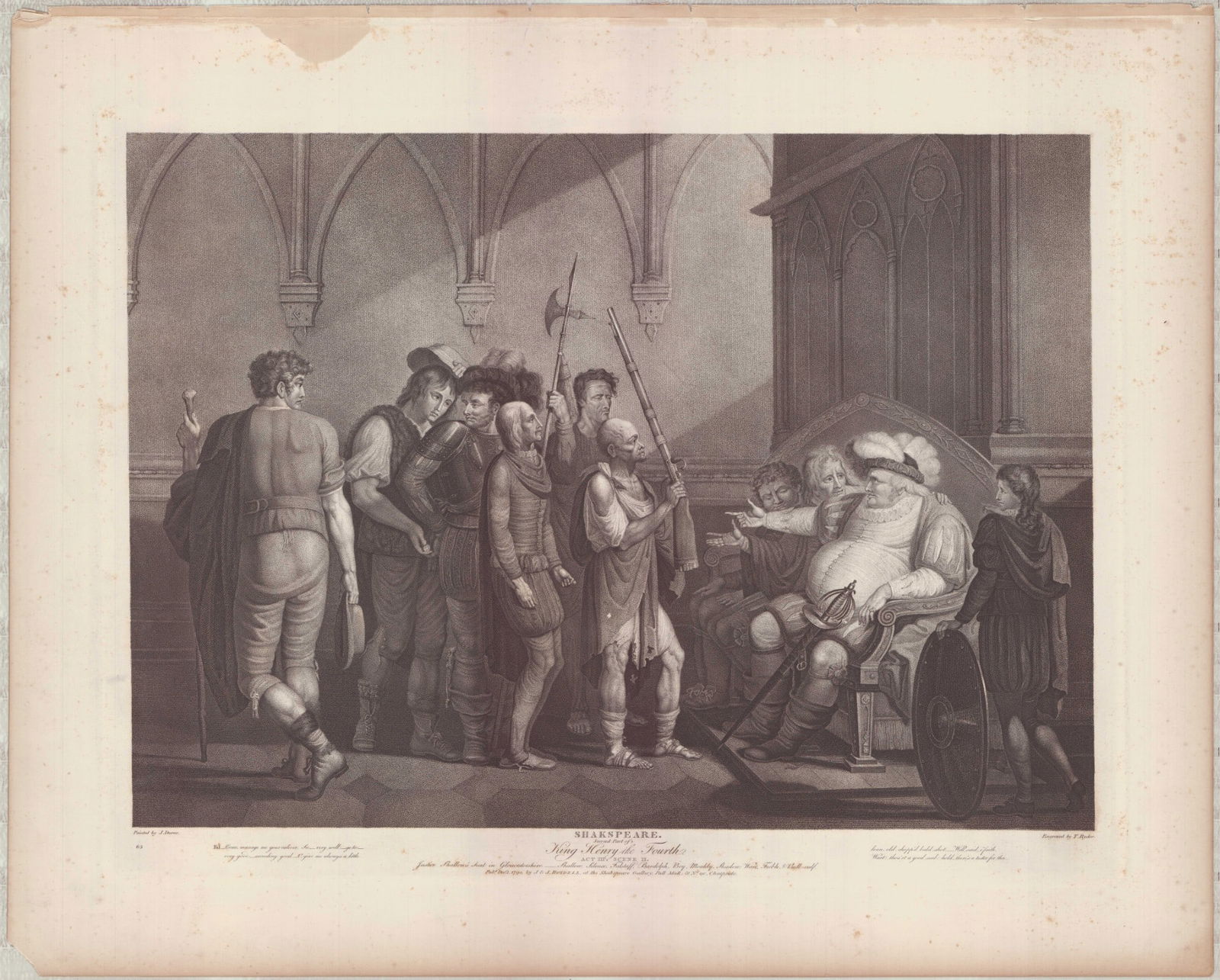 Boydell Shakespeare Gallery, Engraving of King Henry IV 1794 (1 of 1)