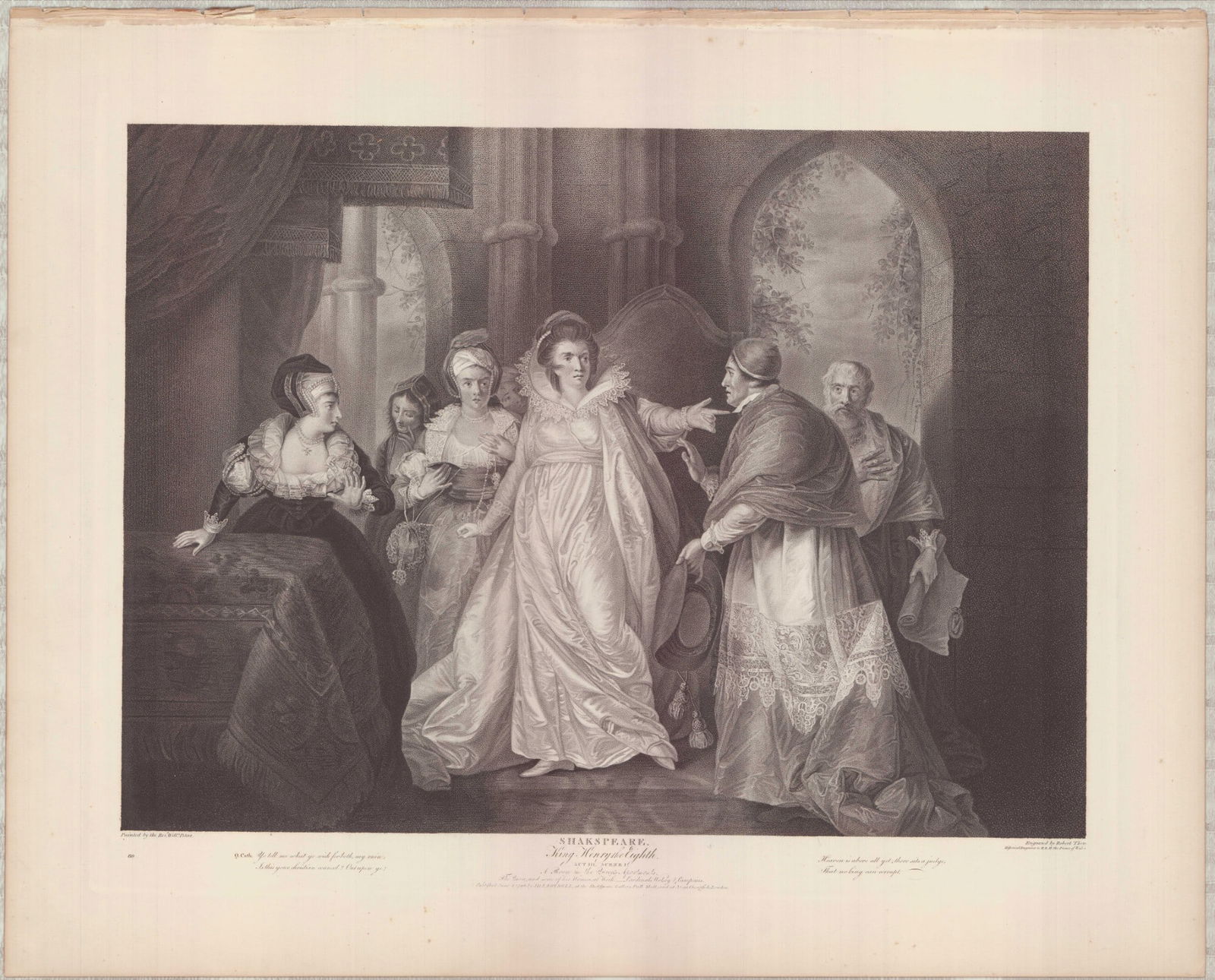 Robert Thew Engraving Henry VIII Boydell Gallery 1796 (1 of 1)
