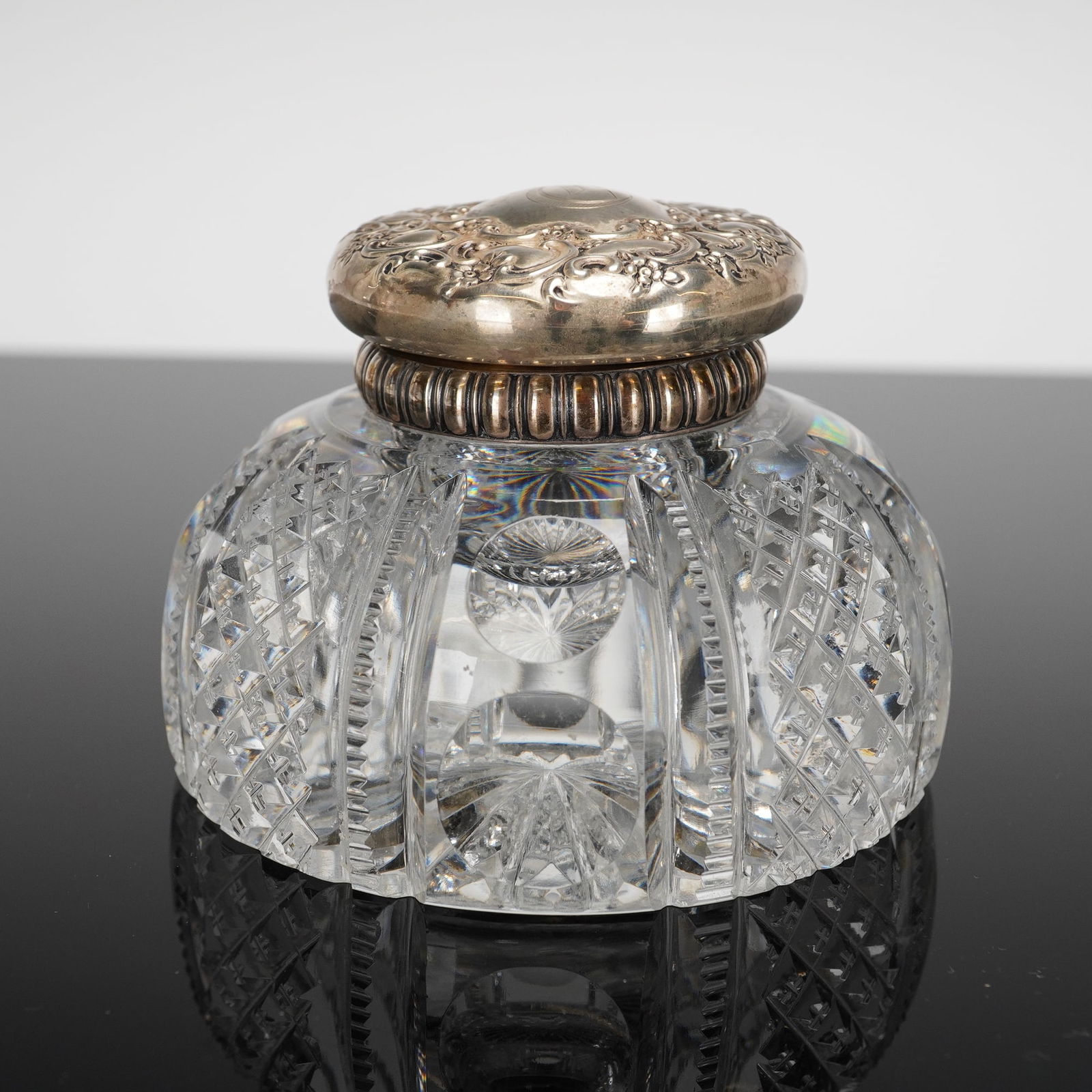 Tiffany & Co. Sterling Silver and Cut Crystal Inkwell (1 of 4)