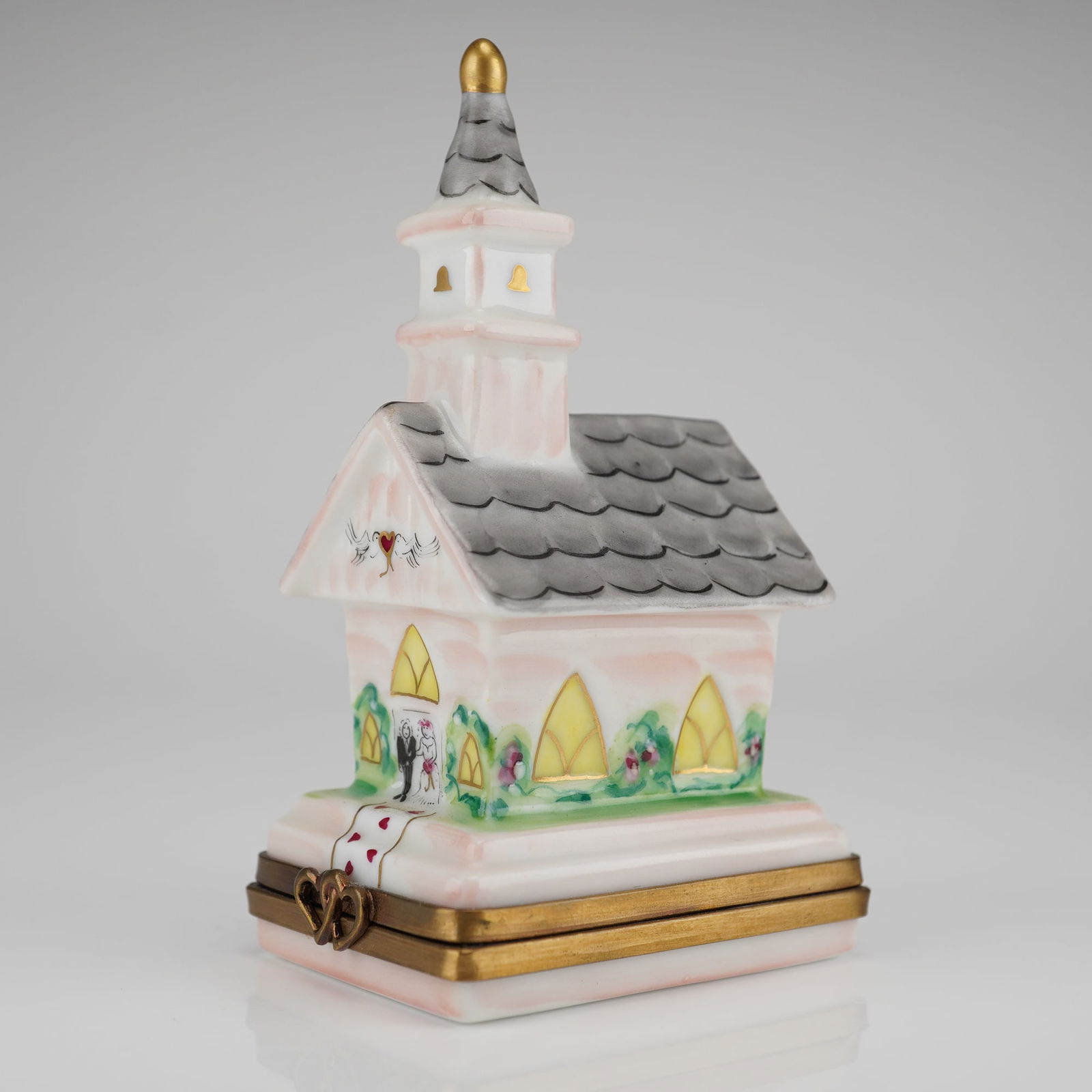 Rochard Limoges Hand Painted Porcelain Wedding Chapel Box (1 of 4)