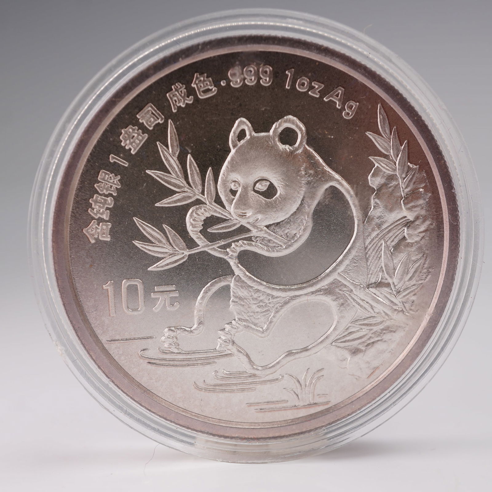 1991 People's Republic of China Silver 10 Yuan Panda (1 of 2)