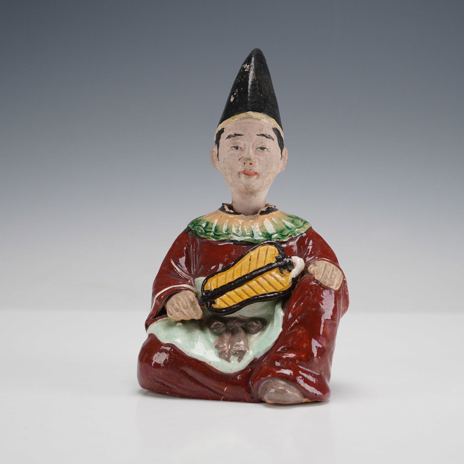 Nodding Head Pottery Figure, Scholar (1 of 4)