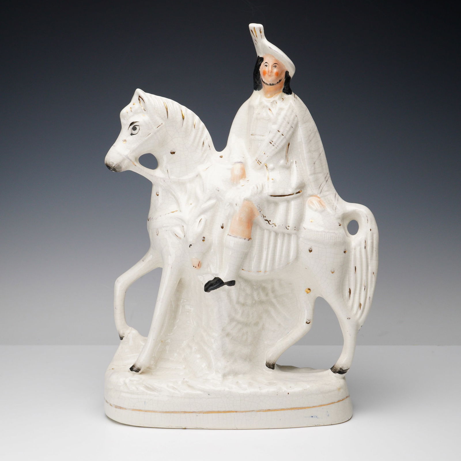 Staffordshire Figurine, Scottish Highlander on Horseback (1 of 4)