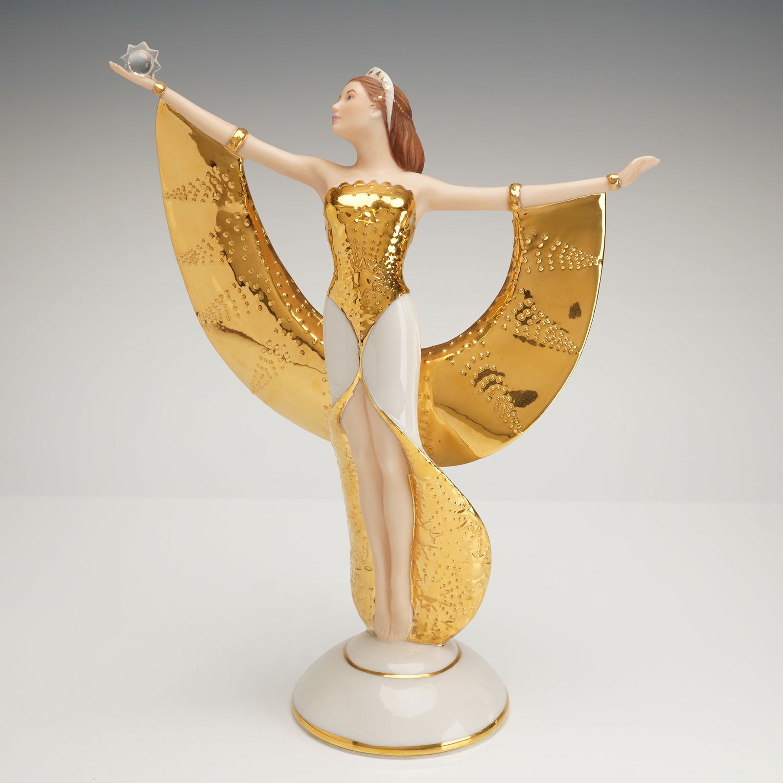 Franklin Mint Porcelain Figurine Sunrise In Gold (1 of 5)