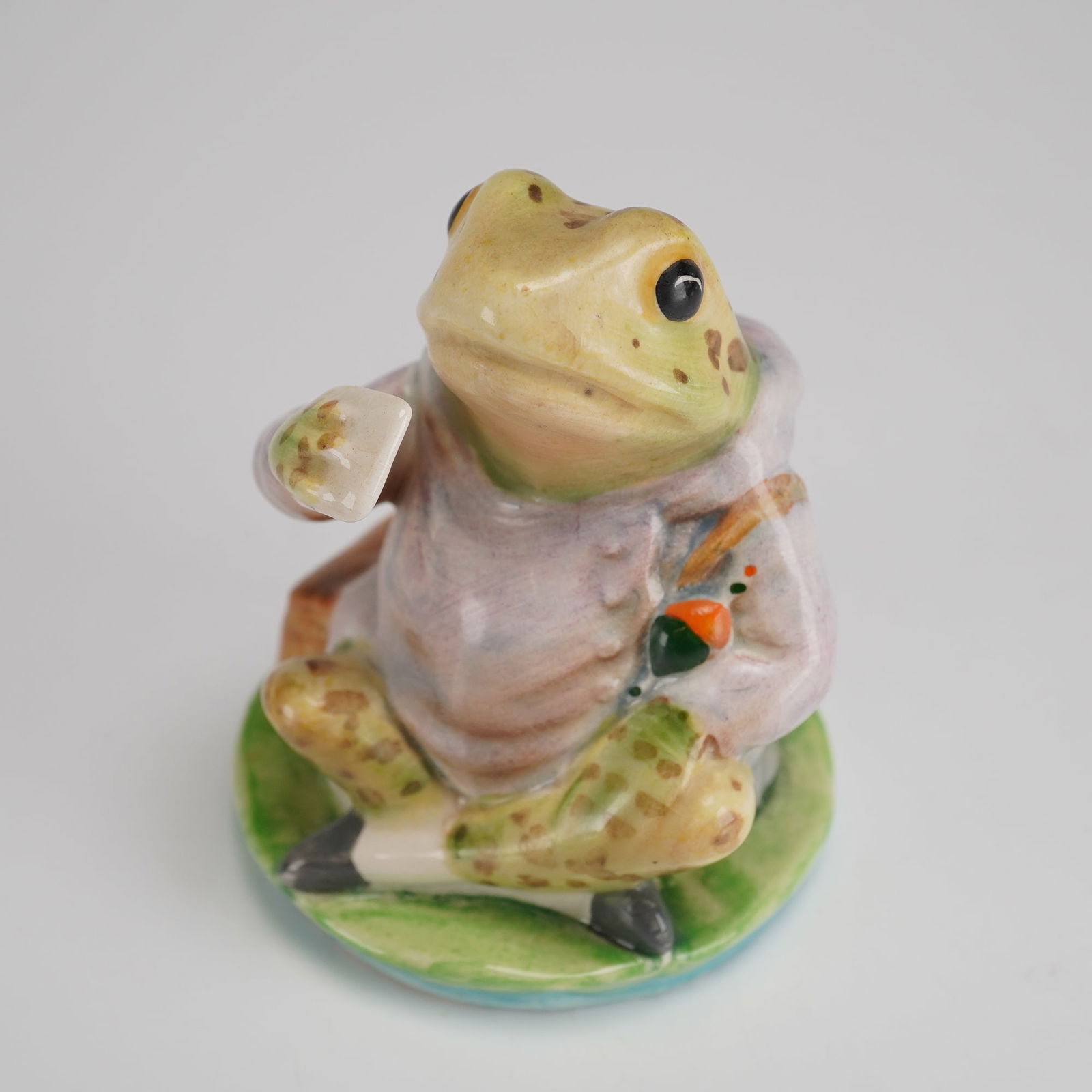 Beswick Beatrix Potter Mr. Jeremy Fisher Glazed Ceramic Figurine (1 of 3)