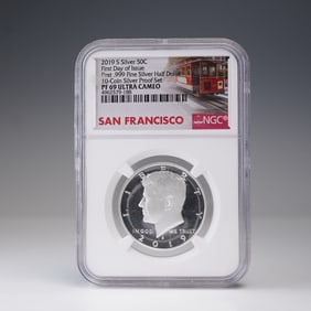 2019-S Kennedy Half Dollar Coin NGC Graded PF 69 Ultra Cameo