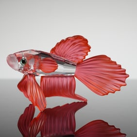 Swarovski Crystal Red Siamese Fighting Fish Figurine