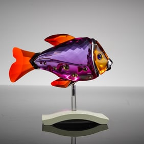 Swarovski Crystal Figurine, Camaret Fuchsia Rain