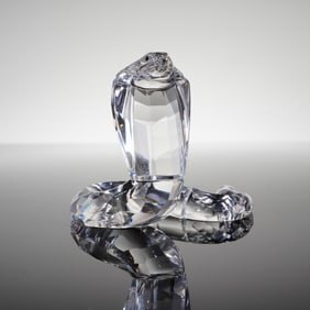 Swarovski Crystal Figurine, Cobra Snake